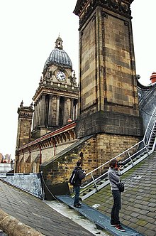 Clock tower, turret and roof of the Town Hall