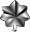 White metal oak leaf with seven points