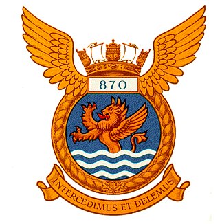 <span class="mw-page-title-main">870 Naval Air Squadron</span> Former flying squadron of the Royal Canadian Navy