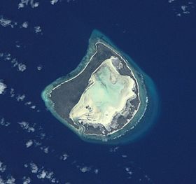 Image satellite de l'île Astove.