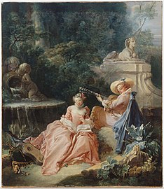 François Boucher, La Leçon de musique, XVIIIe siècle.