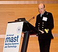 Image 15British Royal Navy Commodore gives a presentation on piracy at the MAST 2008 conference (from Piracy)