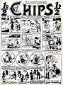 Image 16Cover of Illustrated Chips in 1896 featuring the first appearance of the long-running comic strip of the tramps Weary Willie and Tired Tim. (from British comics)