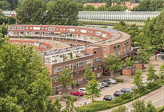 Uitzicht op de huizen aan Bomenrijk.