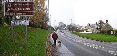 Sidewalk in Omagh, Northern Ireland, UK