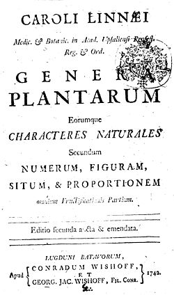 Image illustrative de l’article Genera plantarum (Linné)