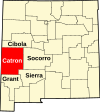 State map highlighting Catron County