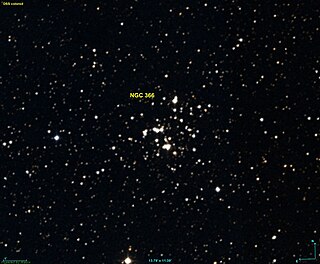 <span class="mw-page-title-main">NGC 366</span> Open cluster in the constellation Cassiopeia