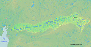 The Narmada originates from Amarkantak Plateau in Madhya Pradesh in central India, and drains Gujarat State in Western India