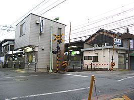 De ingang van het station.