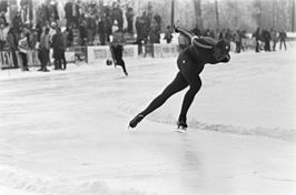 Schaatsinterland Nederland tegen Noorwegen in Groningen (1981)