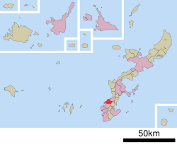 موقعیت Urasoe در استان اوکیناوا