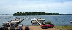 The namesake lake island