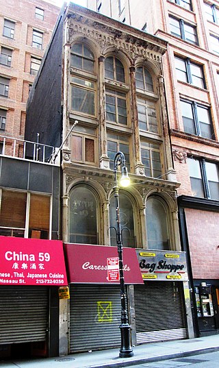 <span class="mw-page-title-main">63 Nassau Street</span> Historic building in Manhattan, New York