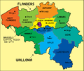 Map of Belgian regions and provinces