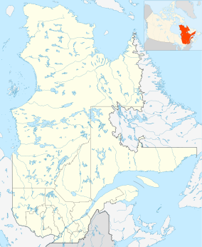 Map showing the location of Zec de la Rivière-Jacques-Cartier