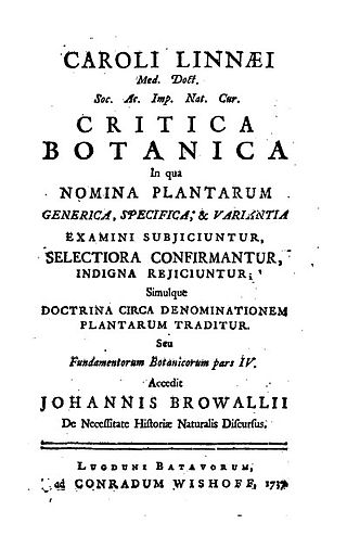 <i>Critica Botanica</i>