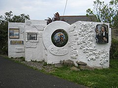 Display panel at Gwennap Pit in Cornwall, where Wesley preached