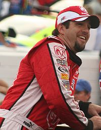 Elliott Sadler (pictured in 2007) won the pole position, after having the fastest time of 27.636 seconds. ElliottSadlerAugust2007.jpg