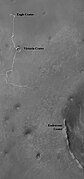 Annotated Opportunity traverse map as of December 8, 2010 (Sol 2442)