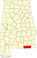 State map highlighting Geneva County