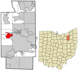 Location in Summit County and the state of Ohio.