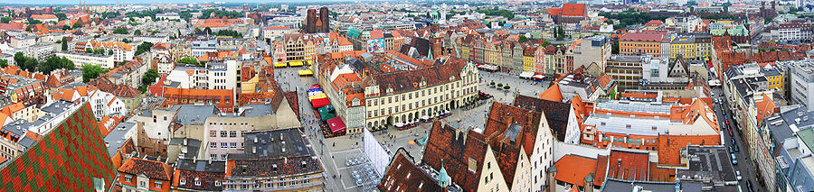 Rynek we Wrocławiu, widok z wieży bazyliki św. Elżbiety