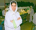 Afghan women working inside a factory in Parwan