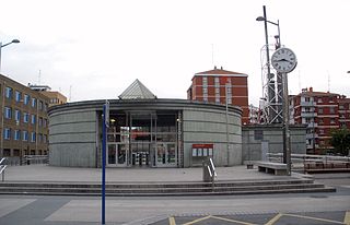 <span class="mw-page-title-main">Erandio (Bilbao metro)</span> Rapid transit station in Erandio, Basque Country, Spain