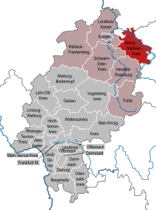 Imagemap med landkreise i Hessen