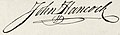 John Hancock's signature on the United States Declaration of Independence