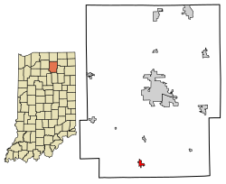 Location of Silver Lake in Kosciusko County, Indiana.