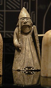 Photograph of one of the Lewis chessmen