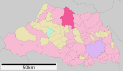 Location of Kumagaya in Saitama Prefecture