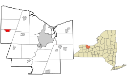 Location in Monroe County and the state of New York