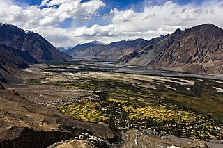 Nubra region in Ladakh, India