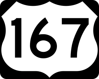 <span class="mw-page-title-main">U.S. Route 167</span> Highway in the United States