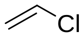 Structuurformule van vinylchloride