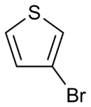 Structuurformule van 3-broomthiofeen