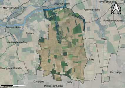 Carte orhophotogrammétrique de la commune.