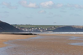 Arromanches depuis la plage d'Asnelles.