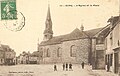 L'église paroissiale au début du XXe siècle, vue extérieure (carte postale).