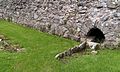 Sluice in the refectory undercroft.