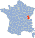 Position du département du Jura en France