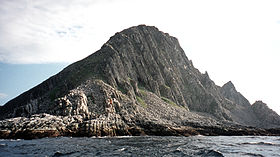 Le cap Nordkinn, vu depuis le large.