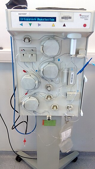 <span class="mw-page-title-main">Plasmapheresis</span> Removal, treatment and return of blood plasma