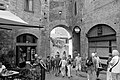 streets of San Gimignano in black&white