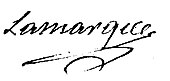 signature de Pierre-Joseph de Lamarque