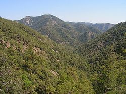 Olympos - nejvyšší hora pohoří Troodos