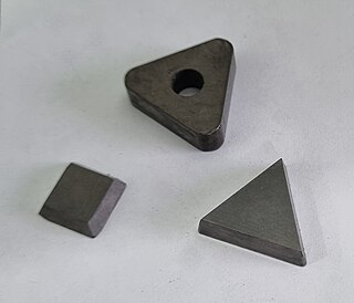 <span class="mw-page-title-main">Tungsten carbide</span> Hard, dense and stiff chemical compound